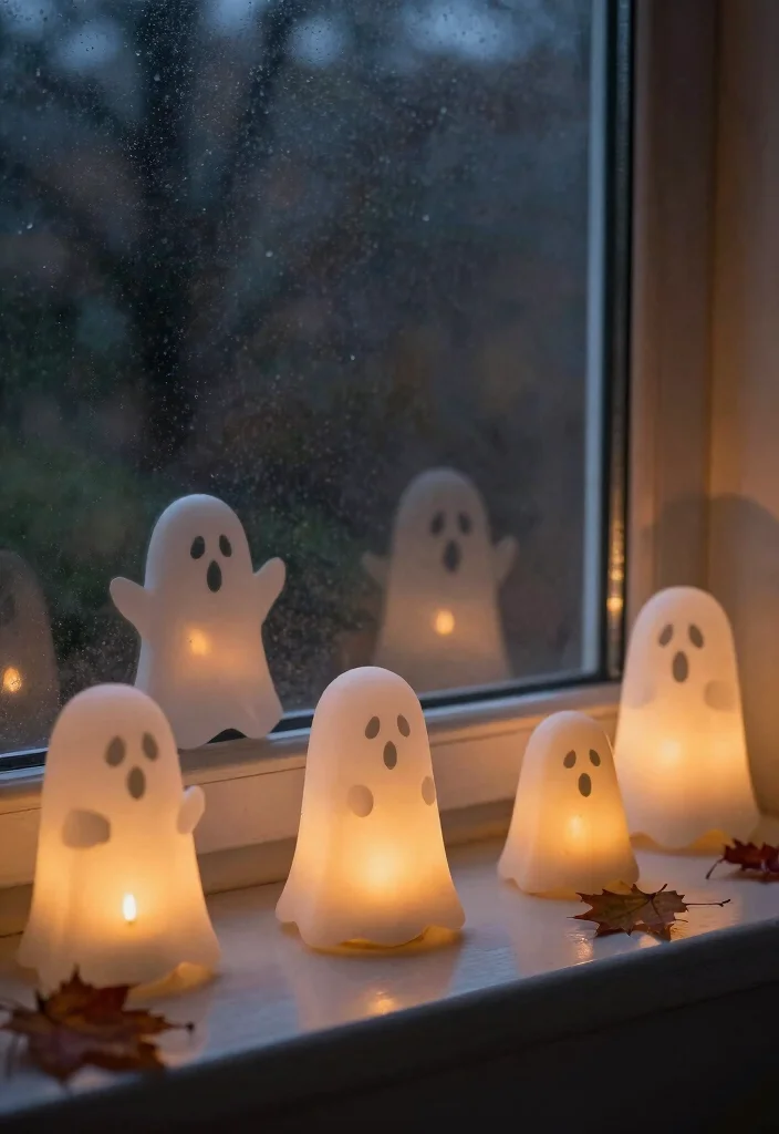16 Ghost Candle Holder Ideas With Spooky Chic Vibes - 3. Charming Ghost Silhouettes 1
