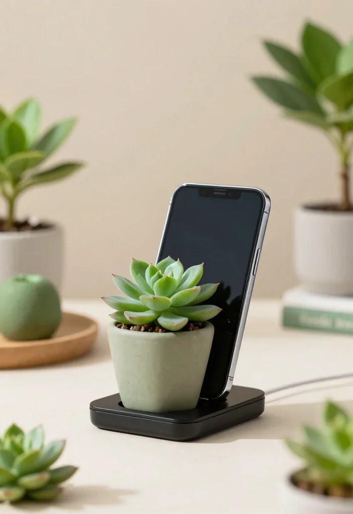 16 Mobile Stand Ideas With Functional Creative Designs - 6. Plant-Based Phone Stand 1