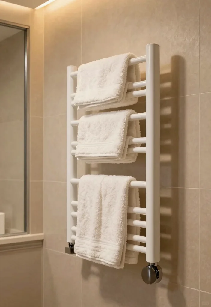 16 Shower Shelf Ideas Built-Ins With Sleek Storage - 10. Built-in Towel Warmer 1