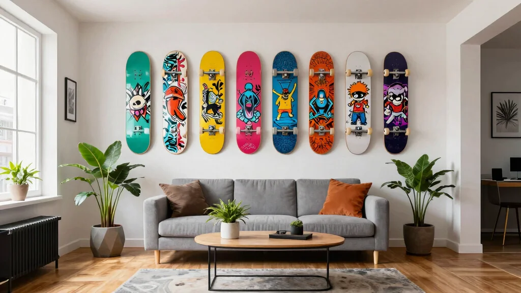 16 Skate Board Deck Wall Art Ideas With Cool Urban Edge