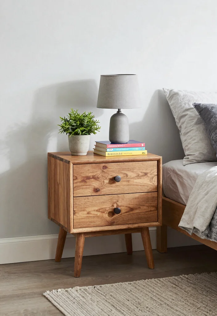 17 Narrow Nightstand Ideas That Fit Tiny Spaces - 2. Slim Console Table 1