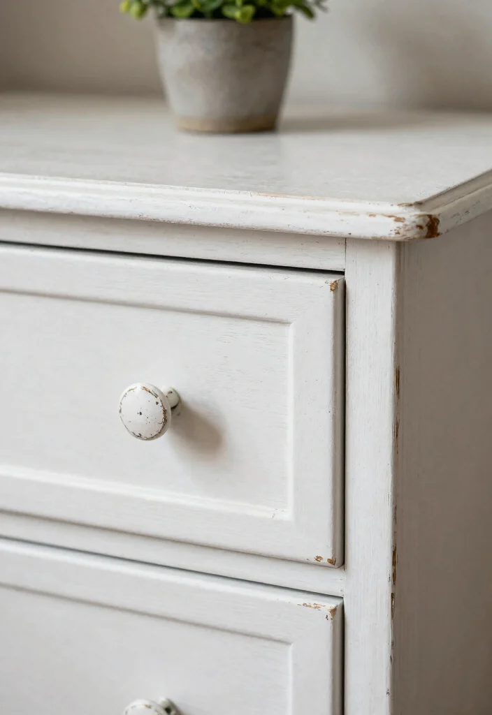 17 Refinished Nightstand Ideas With Stunning Makeovers - 1. Distressed White Finish 1