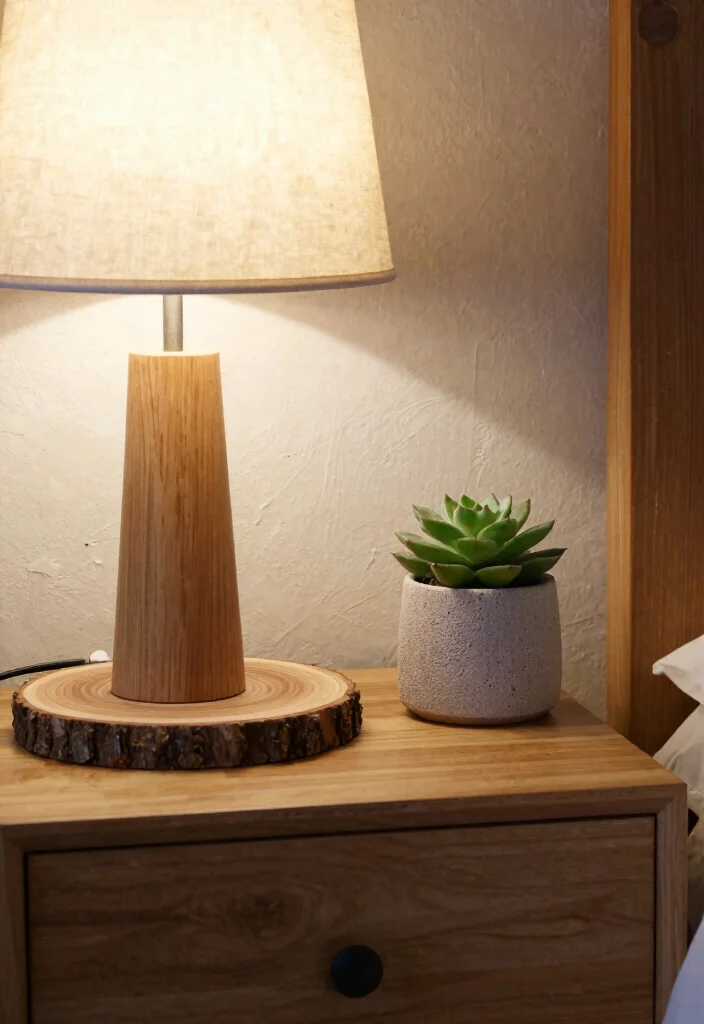 17 Refinished Nightstand Ideas With Stunning Makeovers - 11. Adding Natural Elements 1