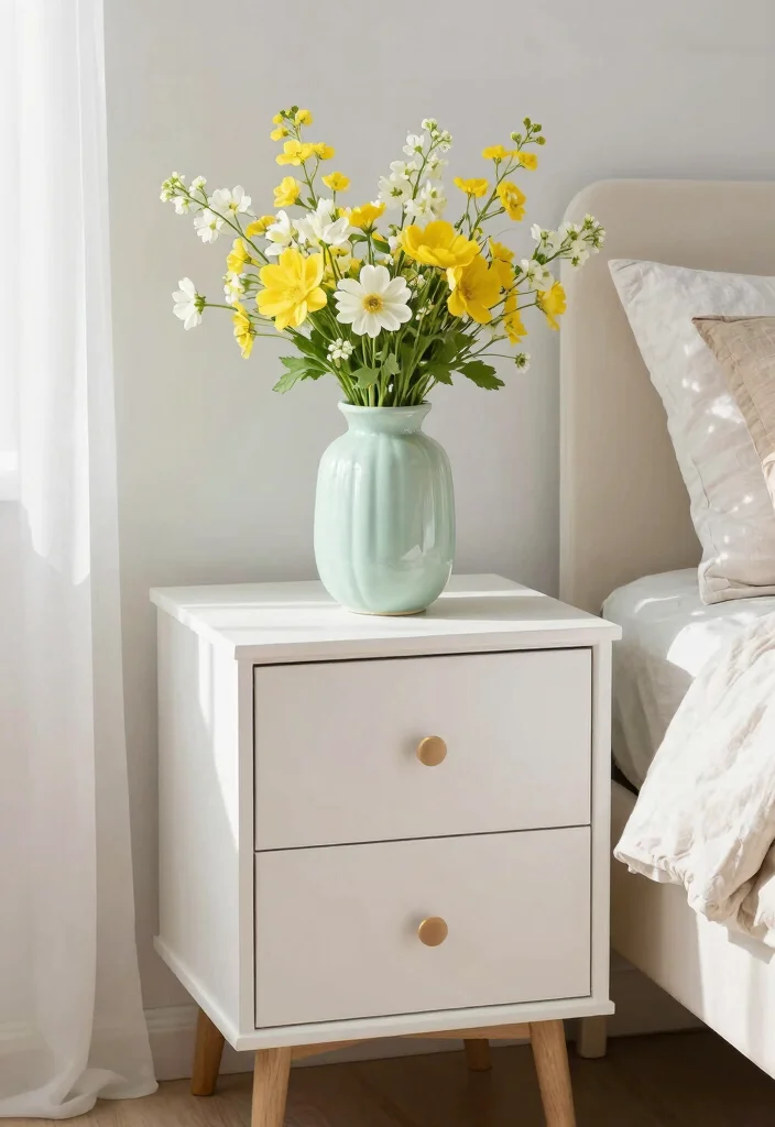 17 Refinished Nightstand Ideas With Stunning Makeovers - 13. Seasonal Decor Changes 1