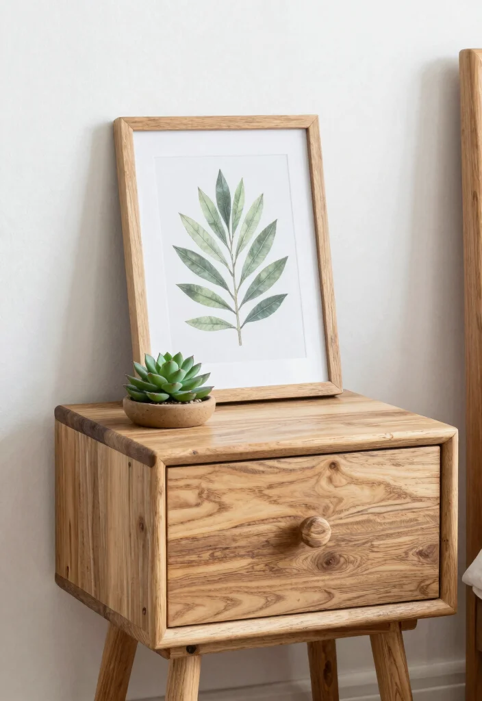 17 Refinished Nightstand Ideas With Stunning Makeovers - 15. Nature-Inspired Design 1