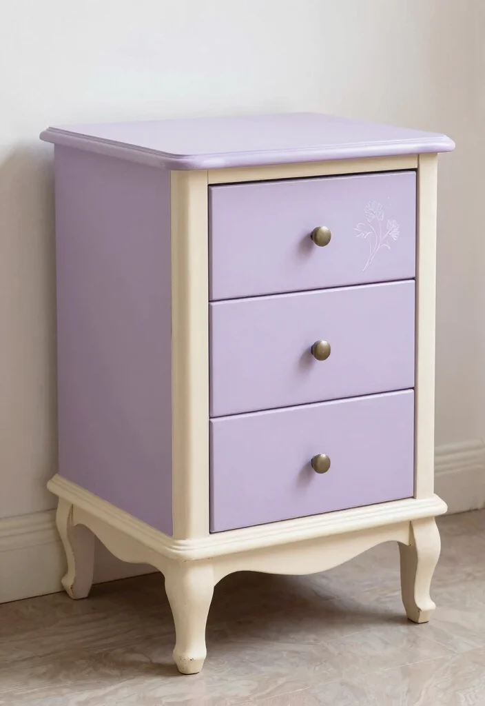 17 Refinished Nightstand Ideas With Stunning Makeovers - 5. Vintage Paint Technique 1
