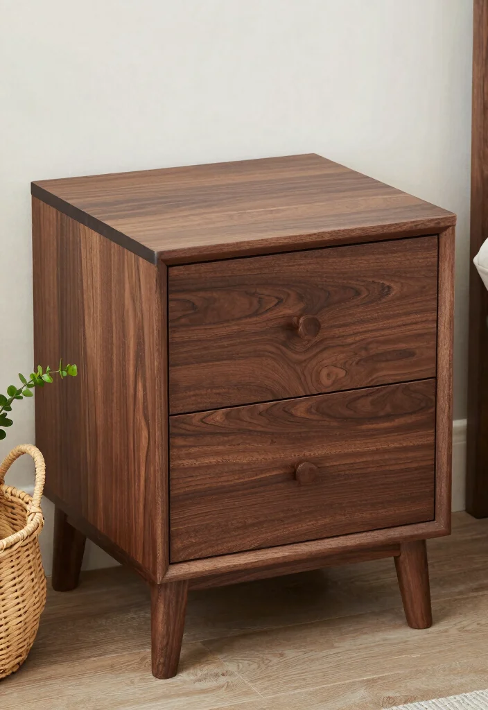 17 Refinished Nightstand Ideas With Stunning Makeovers - 6. Rustic Farmhouse Appeal with Wood Stain 1