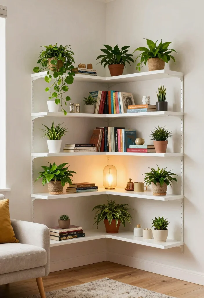 18 Bookshelf Design Wall Small Spaces Ideas That Save Room - 1. Floating Corner Shelves 1
