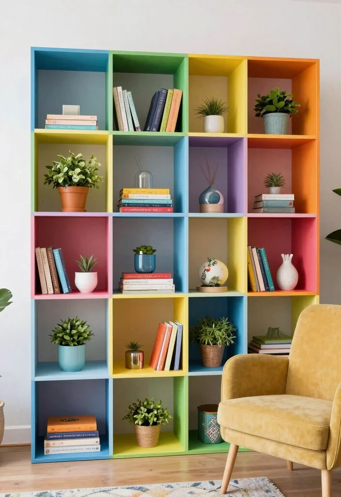 18 Bookshelf Design Wall Small Spaces Ideas That Save Room - 8. Box Shelving 1
