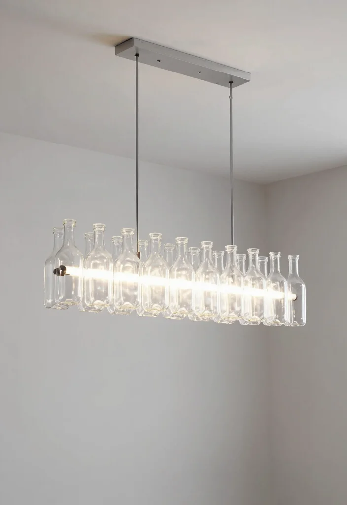 18 Plastic Bottle Chandelier Ideas With Creative DIY Glow - 12. Minimalist Style 1
