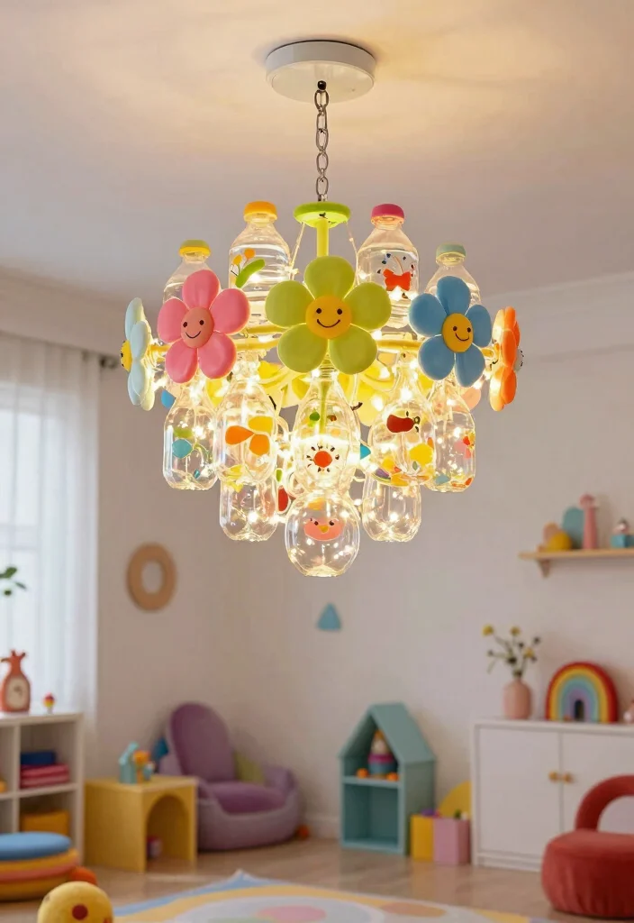 18 Plastic Bottle Chandelier Ideas With Creative DIY Glow - 13. Kids' Room Fun 1